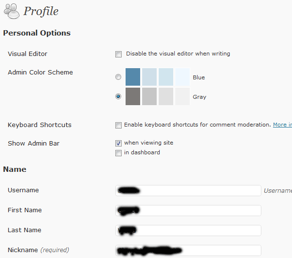 WordPress User Profile