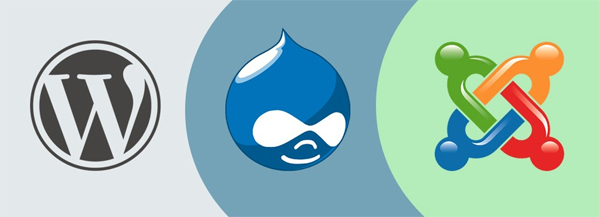 WordPress Drupal and Joomla