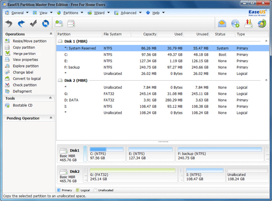 Free Partition Manager