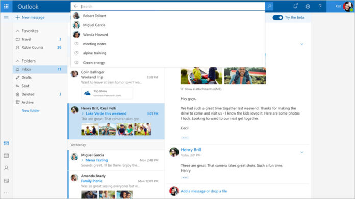 Outlook.com Beta Interface