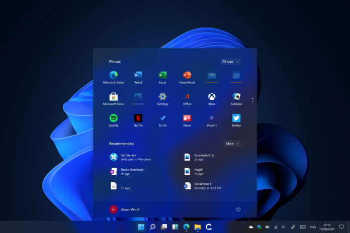 Windows 11 Desktop and Start Menu