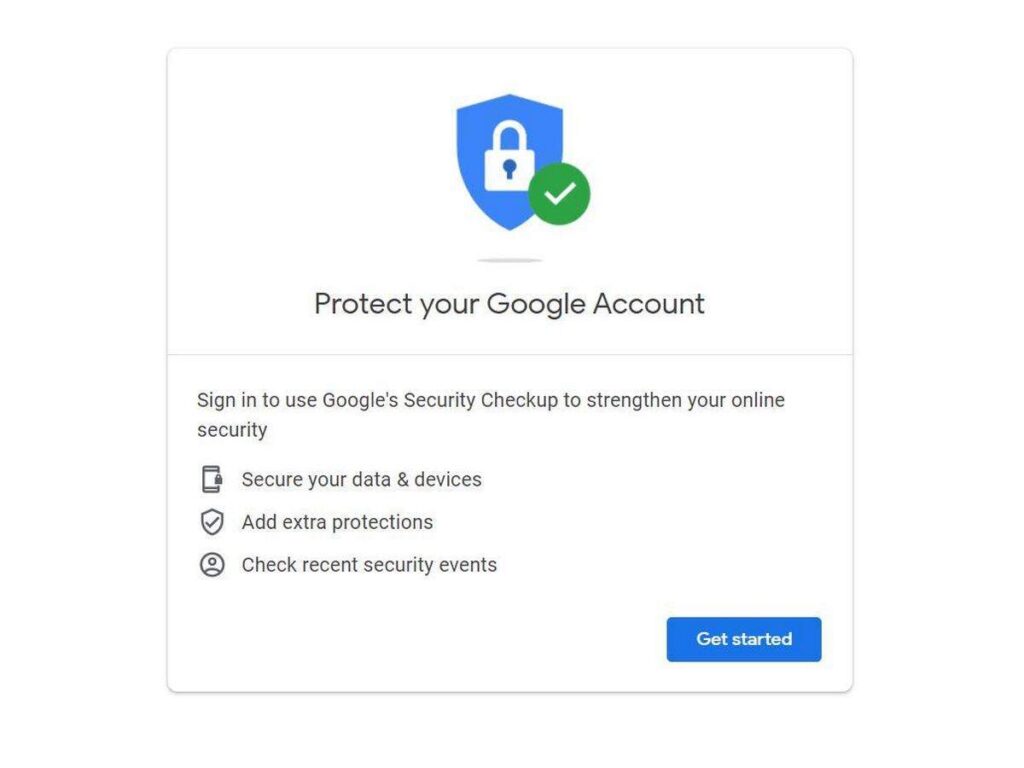 Google 2FA Security Checkup